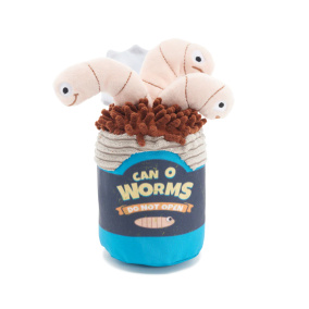 Bark Live Bait Bites Blik Met Wormen
  Pluche - 26X16X11 Cm Tot 20 Kg