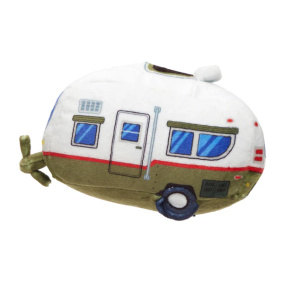 Bark Hairstream Trailer Caravan Pluche
  Groen / Wit - 22X16X11,5 Cm