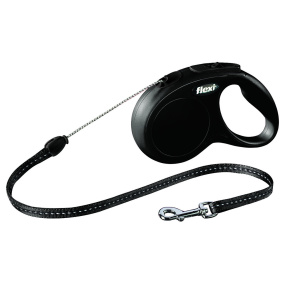 Flexi Rollijn Classic Cord Zwart S 5 Mtr