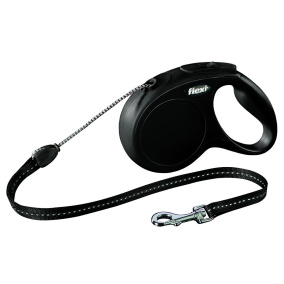 Flexi Rollijn Classic Cord Zwart M 5 Mtr