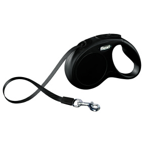 Flexi Rollijn Classic Tape Zwart S 5 Mtr