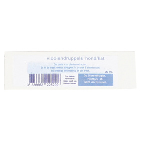 Dierendrogist Vlooiendruppel Natuurlijke
  Olie Basis 20 Ml