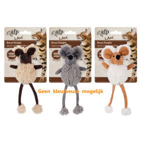 Afp Mouse Dangler Lamswol Met Catnip Assorti 16 Cm