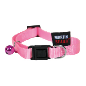 Kattenhalsband Nylon Uni Roze 20-30X1 Cm