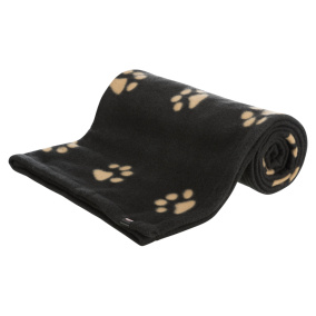 Trixie Barney Fleece Hondendeken Zwart / Beige Ass 150X100Cm