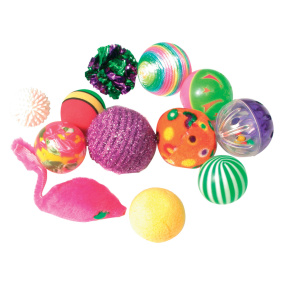 Zolux Kattenspeelgoed Fancy Gekleurde Ballen Assorti 12 St