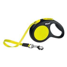 Flexi Rollijn New Classic Neon Tape Zwart
  / Geel L 5 Mtr