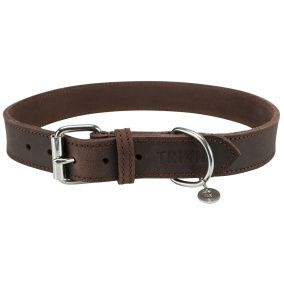 Trixie Halsband Hond Rustic Vetleer
  Donkerbruin 57-66X3 Cm
