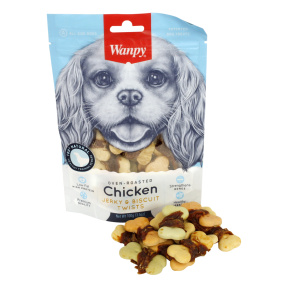 Wanpy Oven-roasted Chicken Jerky / Biscuit Twists 100 Gr