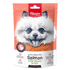 Wanpy Oven-roasted Salmon Fish Shape Bites 100 Gr