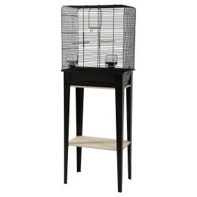 Zolux Vogelkooi Chic Loft Met Meubel Zwart 124X44,5X28 Cm