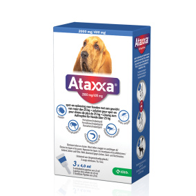 Krka Ataxxa Spot On Hond >25 Kg 2000 Mg/400 Mg 3 Pip