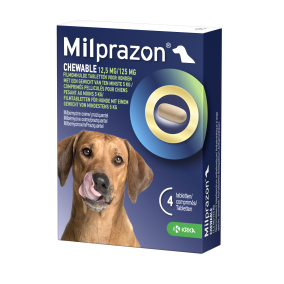 Krka Milprazon Kauwtabletten Ontwormingstabletten Hond >5 Kg 12,5 Mg/125 Mg 4 Tbl