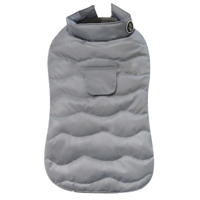 Croci Hondenjas Padded Eco Leaves Gerecycled Grijs 45 Cm