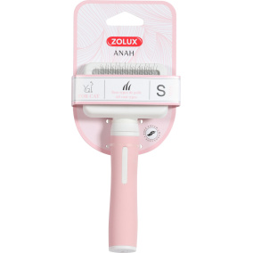 Zolux Anah Slickerborstel Roze / Wit S 7,5X3,5X16,5 Cm