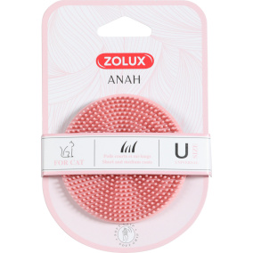Zolux Anah Borstel Rond Rubber Roze 7,5X7,5X3 Cm