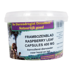 Dierendrogist Frambozenblad Capsules 400
  Mg 100 St