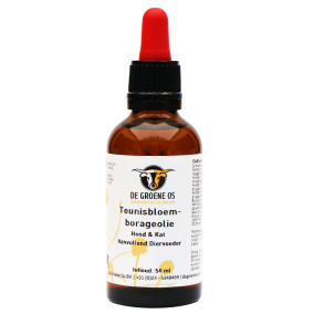 De Groene Os Teunisbloem-borageolie Hond / Kat 50 Ml