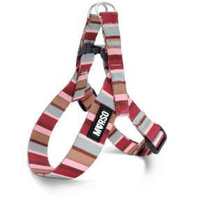 Morso Mini Hondentuig Verstelbaar
  Gerecycled Skyline Rood / Roze 24-32X1,5 Cm