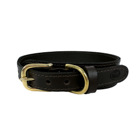 Sazzz Halsband Hond Pioneer Classic Leer
  Donkerbruin 32-39X3 Cm