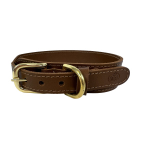 Sazzz Halsband Hond Pioneer Classic Leer
  Zadel Bruin 32-39X3 Cm