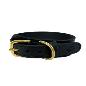 Sazzz Halsband Hond Pioneer Classic Leer
  Zwart 42-50X3,5Cm