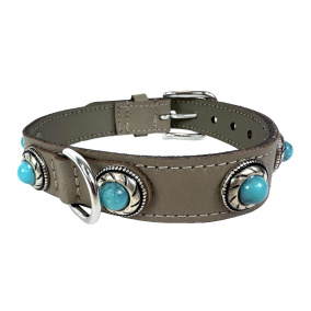 Sazzz Halsband Hond Adventure Stone
  Classic Leer Taupe 27-33X2,5 Cm
