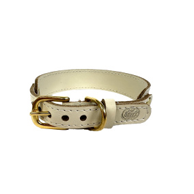 Sazzz Halsband Hond Sweetie Classic Leer
  Creme 27-33X2,5 Cm