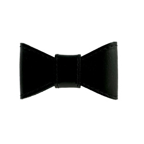 Sazzz Vlinderstrik Glamper Classic Leer
  Zwart M Voor Halsband 2 Cm