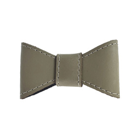 Sazzz Vlinderstrik Glamper Classic Leer
  Taupe L Voor Halsband 3 Cm