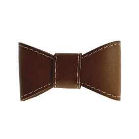 Sazzz Vlinderstrik Glamper Classic Leer
  Zadel Bruin L Voor Halsband 3 Cm