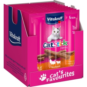 Vitakraft Cat-stick Mini Kalkoen Met Lam 20X3 St