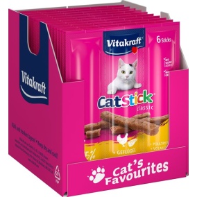 Vitakraft Cat-stick Mini Gevogelte Met Lever 20X3 St