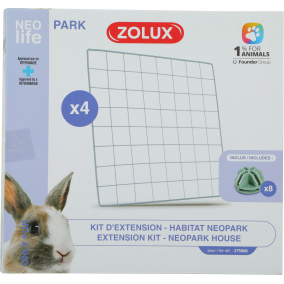 Zolux Neolife Neopark Konijn Uitbereidingsset Gaaspanelen 35X35 Cm 4 St