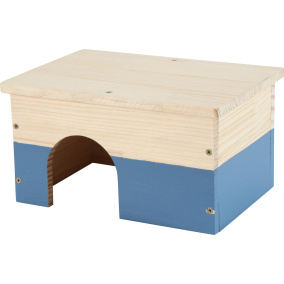 Zolux Neolife Houten Huisje Cavia Blauw 35X21X16 Cm