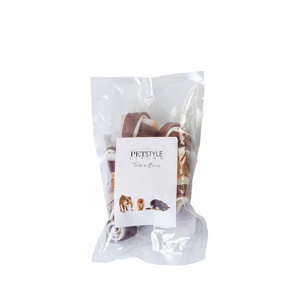 Petstyle Living Geknoopt Bot Multicolor Met Kip 10-11 Cm 3 St