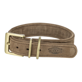Trixie Halsband Hond Pure Leer Bruin L-xl
  52-63X4 Cm