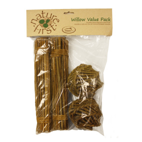 Happy Pet Wilgen Value Pack 2 Sticks / 2 Ballen 26X9X9 Cm