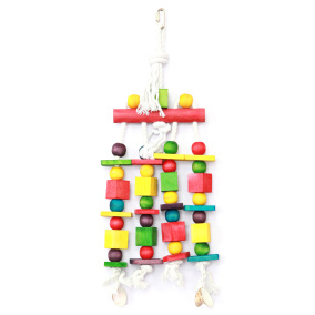 Happy Pet Speelgoed Block N Beads Papegaai 45X16 Cm