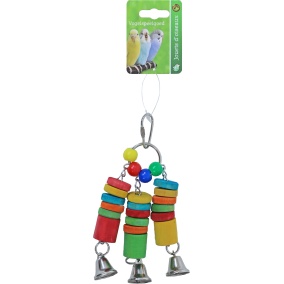 Boon Triple Dangle Hout + 3X Met. Bel 18Cm