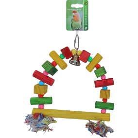 Boon Schommel Hout Met Touw + Met. Bel 22Cm