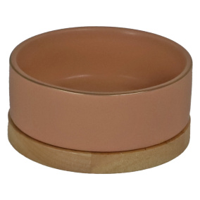 Boon Eetbak Keramiek/Hout Zalm Roze 13Cm