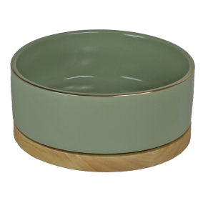 Boon Eetbak Keramiek/Hout Zeegroen 16Cm