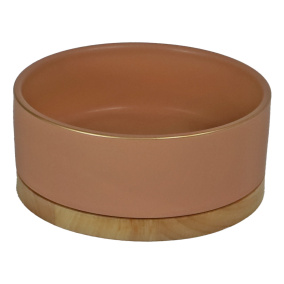 Boon Eetbak Keramiek/Hout Zalm Roze 16Cm