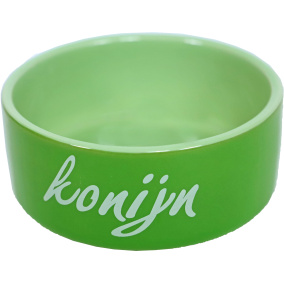 Boon Eetbak Steen Konijn Groen 12 Cm