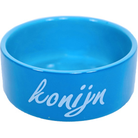 Boon Eetbak Steen Konijn Blauw 12 Cm