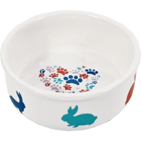Boon Eetbak Steen Konijn Wit/Pastel 11Cm
