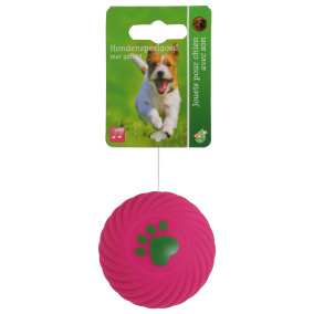 Boon Bal Met Ribbels Vinyl 7Cm Roze