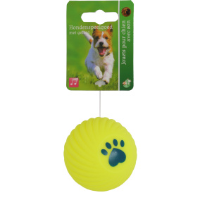 Boon Bal Met Ribbels Vinyl 7Cm Geel