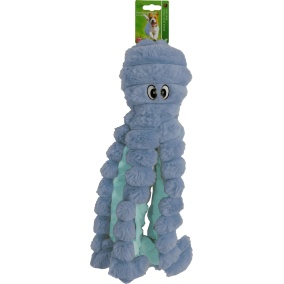 Boon Octopus Corduroy Met Piep Blauw 40Cm